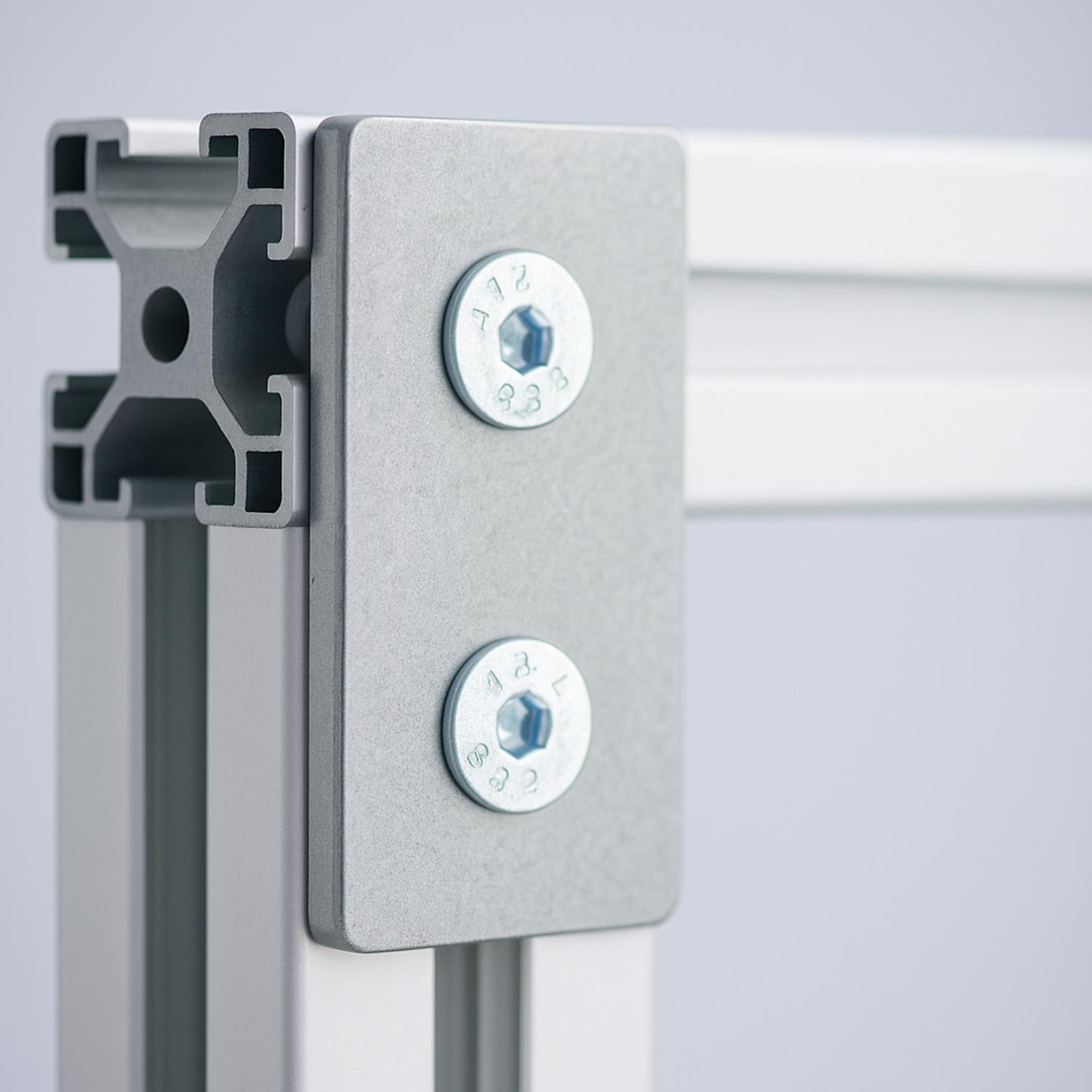 Lasche 8 40, weißaluminium ähnlich RAL 9006