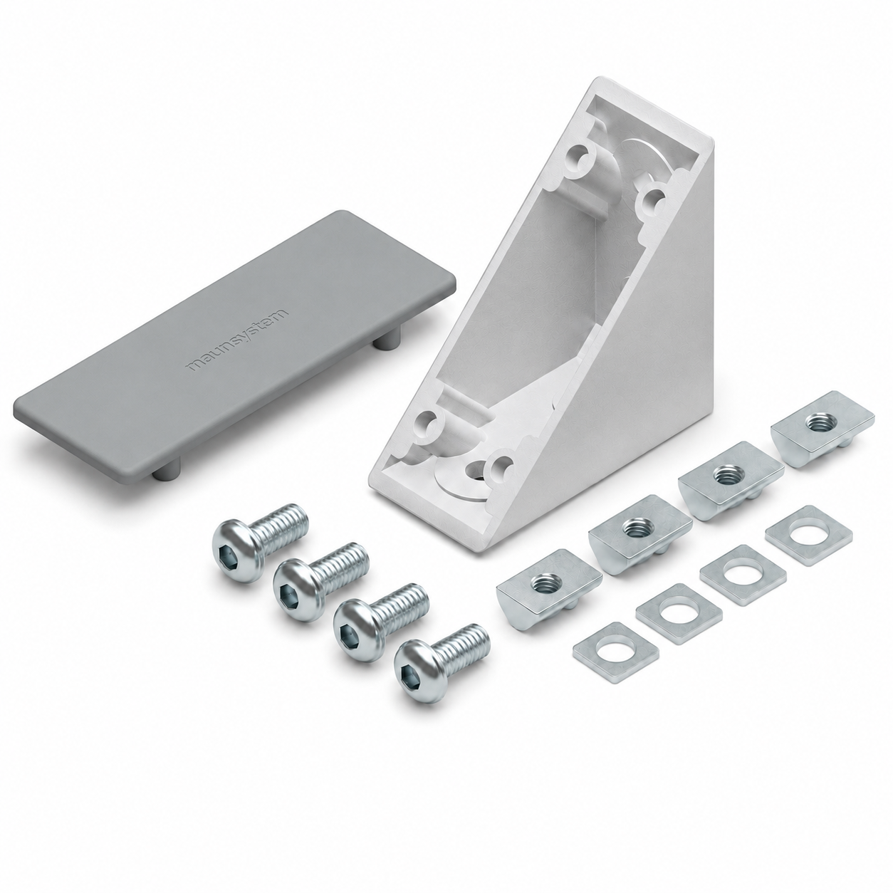 Winkelsatz 8 80x80 mit grauer Abdeckkappe