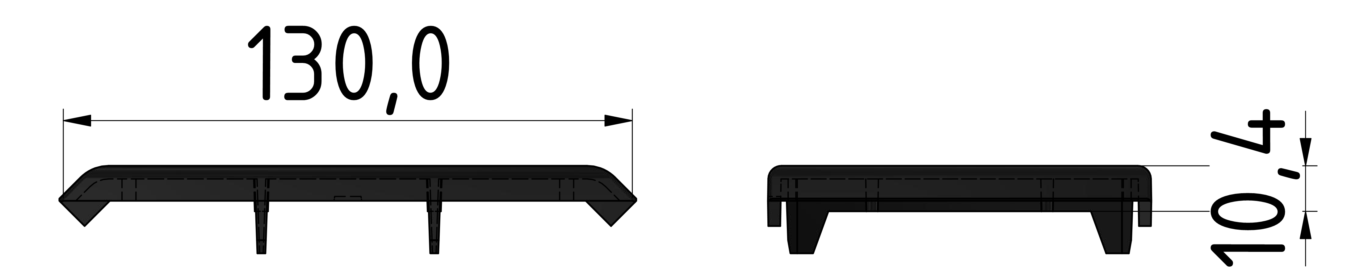 Winkelabdekkappe 90x90, schwarz-10