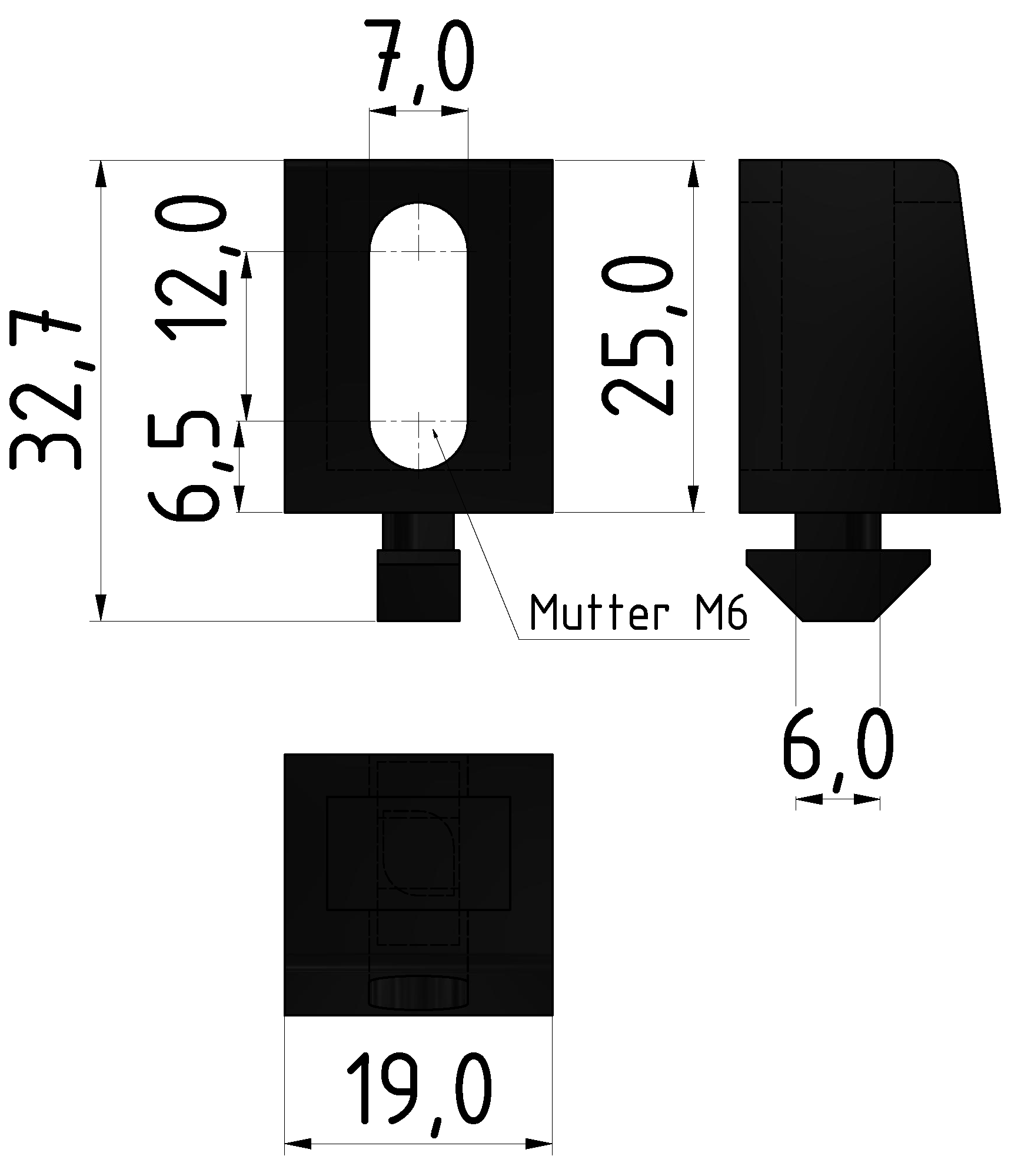 Uniblock 6 PA, schwarz