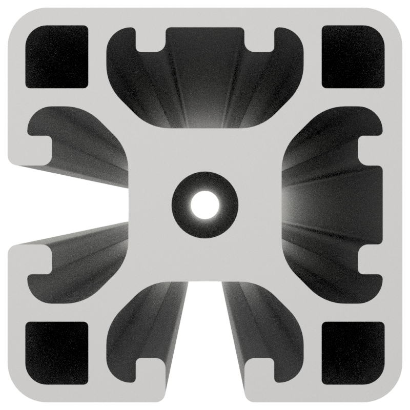 Profil 8 40x40 2N90 leicht, natur