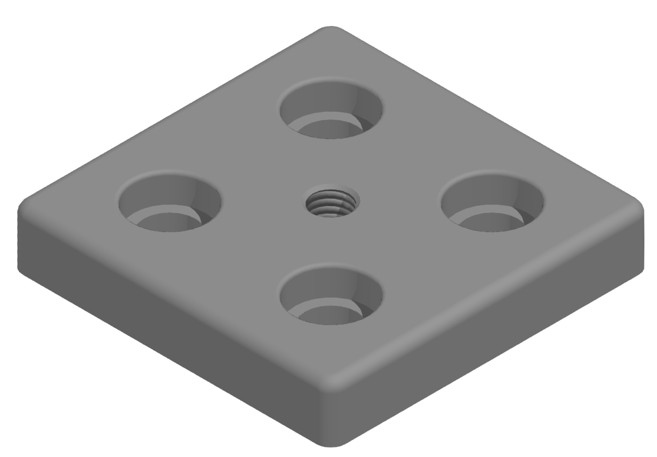 Fußplatte 90x90 M12 - 10