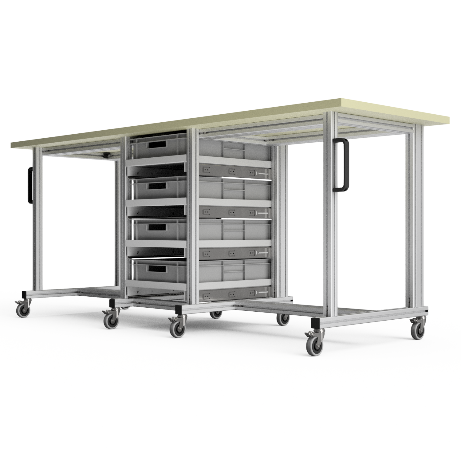 Systemtisch Pro 2200x720 mm mit Eurobehälter