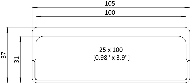 Oben offene magnetische Etikettenhülle 37 - grün