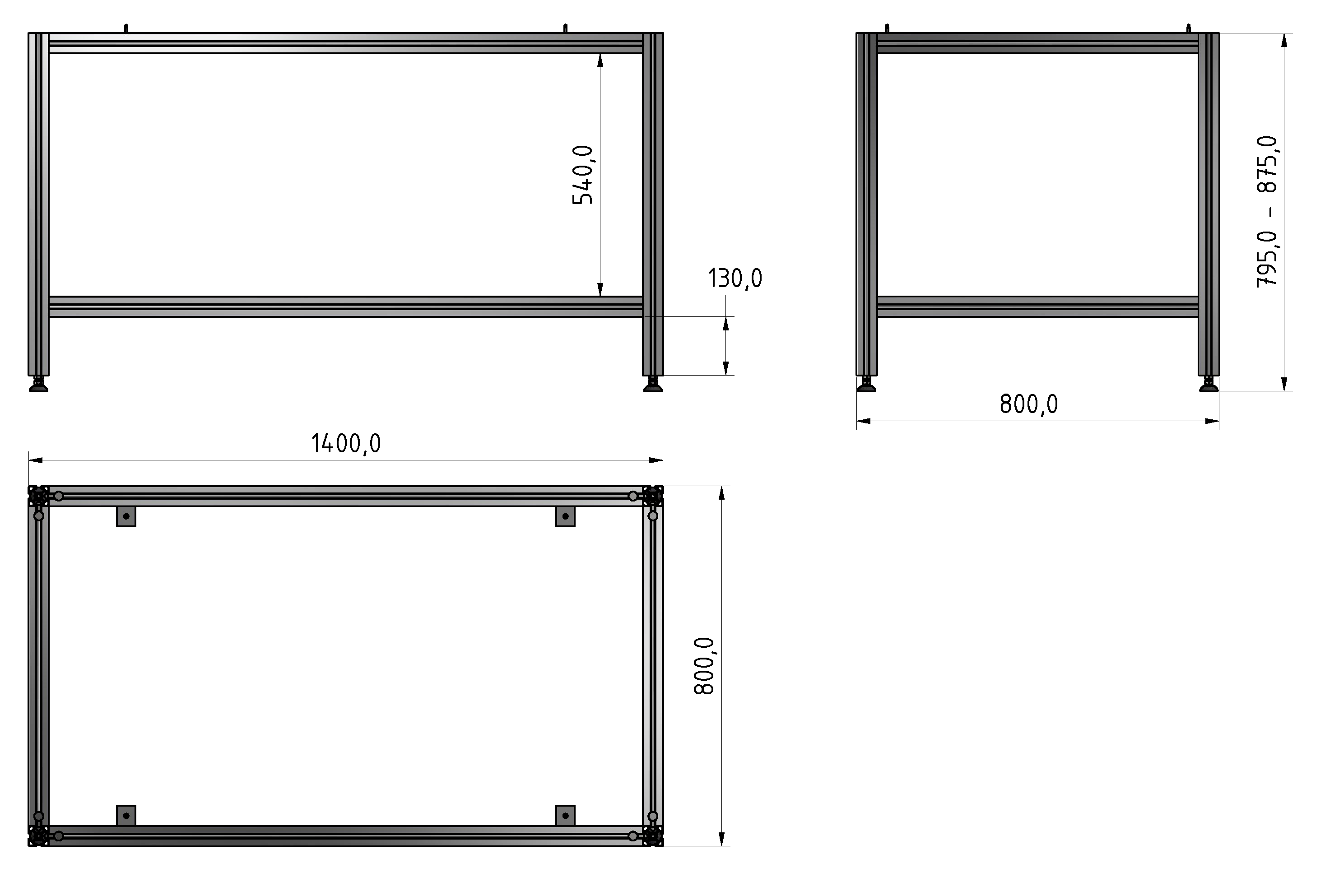 Packing Line table frame
