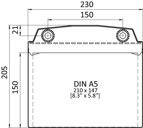 Magnetische DIN A5 Sichttasche quer 