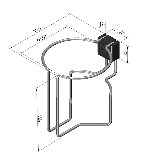 Bottle Holder 8, black similar to RAL 9005