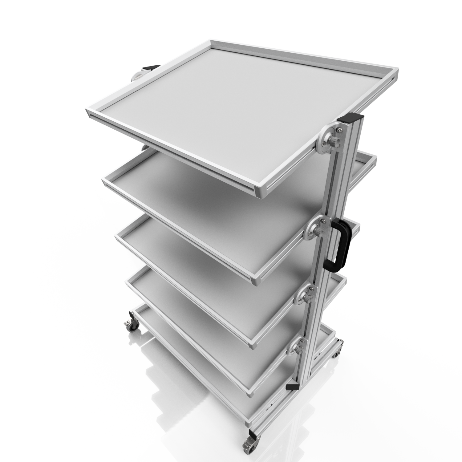 Systemwagen für Eurobehälter 80 x 60 H 134 cm neigbar