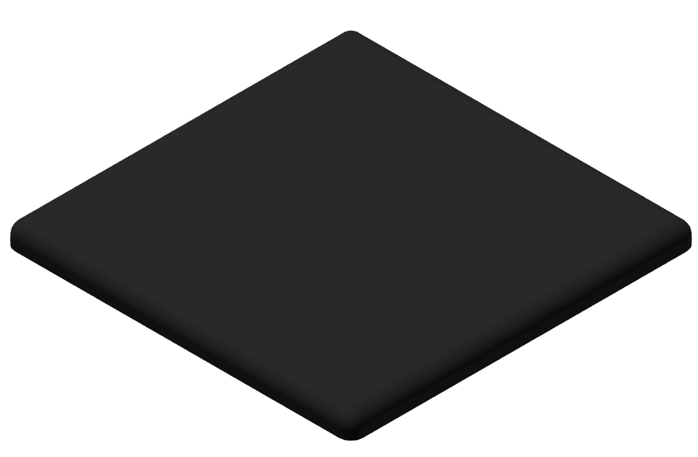 Abdeckkappe 6 60x60, schwarz
