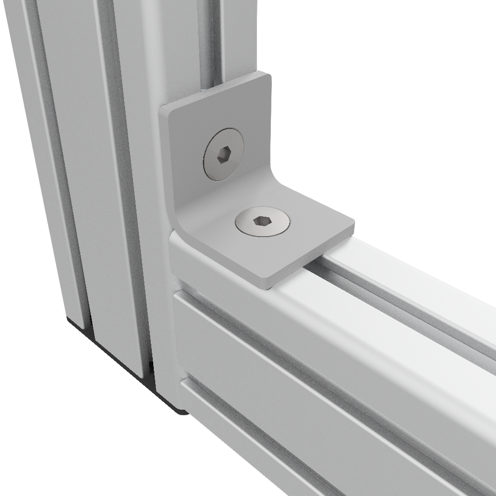 Winkel 8 40 St, weißaluminium ähnlich RAL 9006