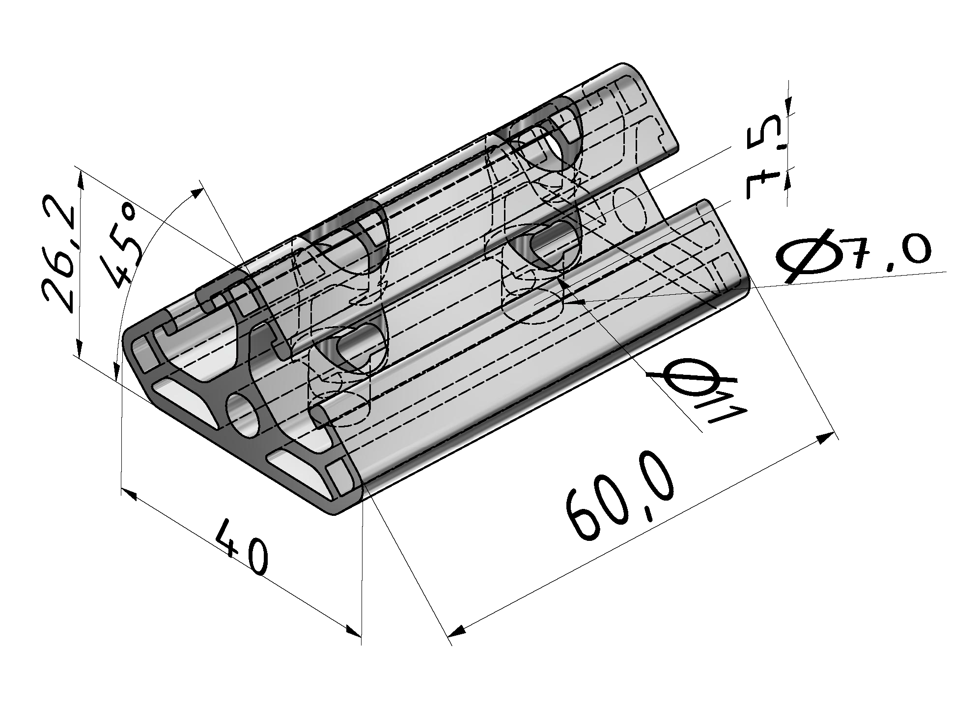 Winkelelement 6 T2-60, natur Winkelelement 6 T2-60, natur