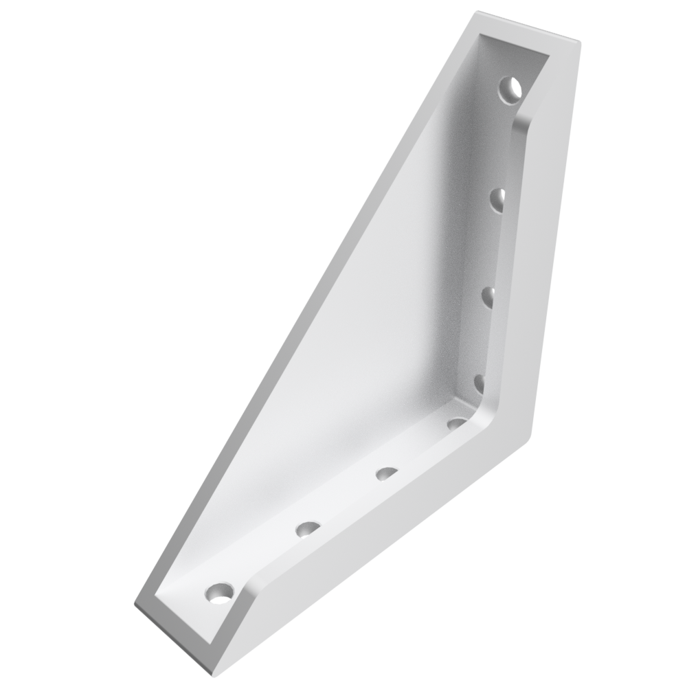 Angle Bracket 160x160-40 Al M8, white aluminium-8