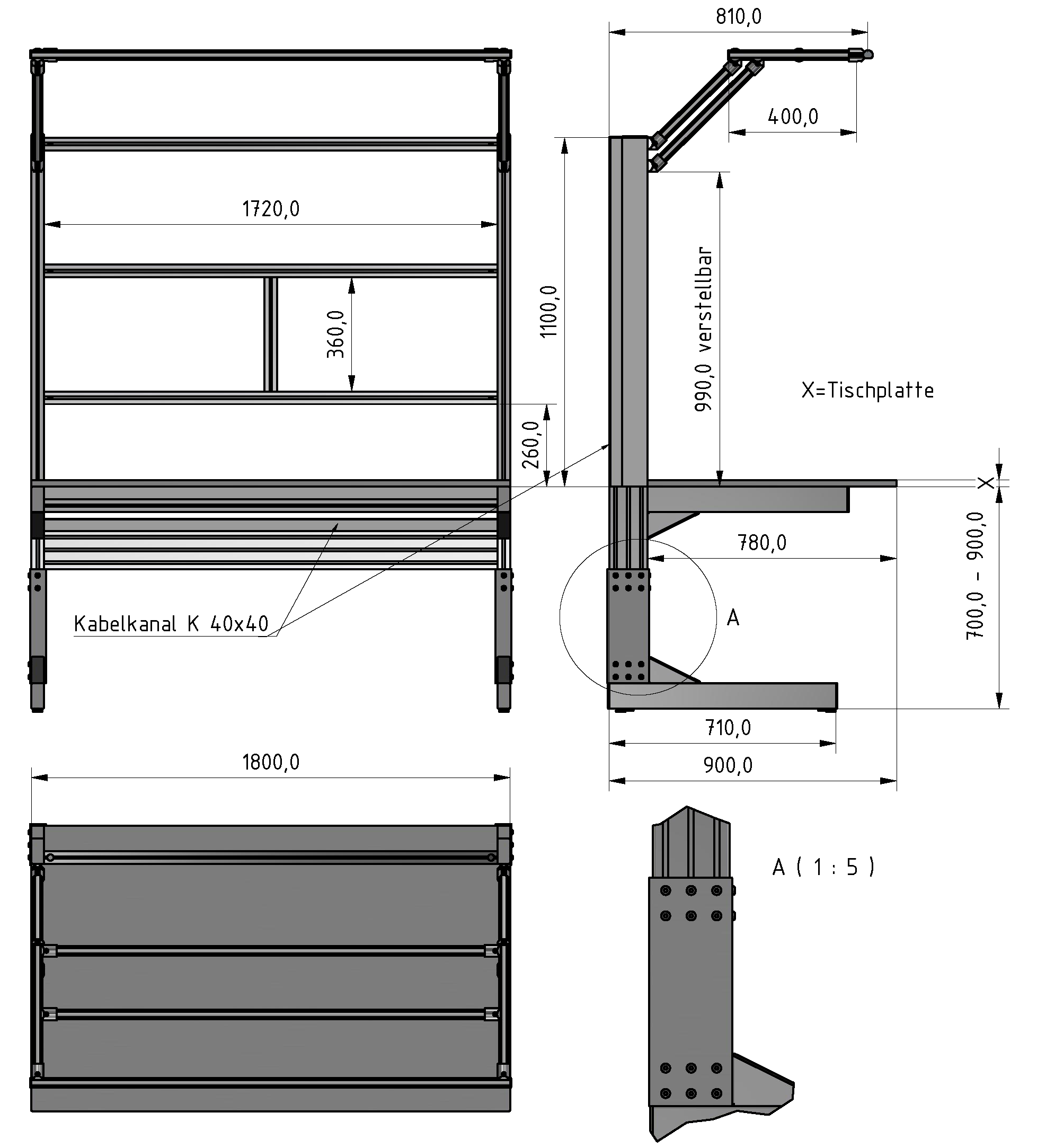 C Line  plus worktable