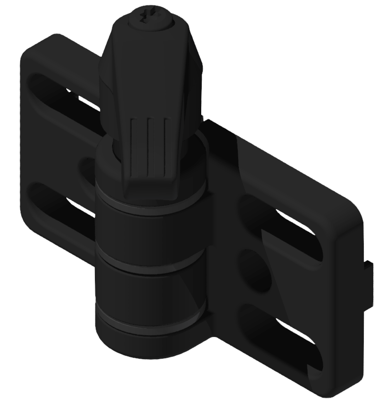 Scharnier 40 mit Klemmhebel ZN, schwarz - 8/10