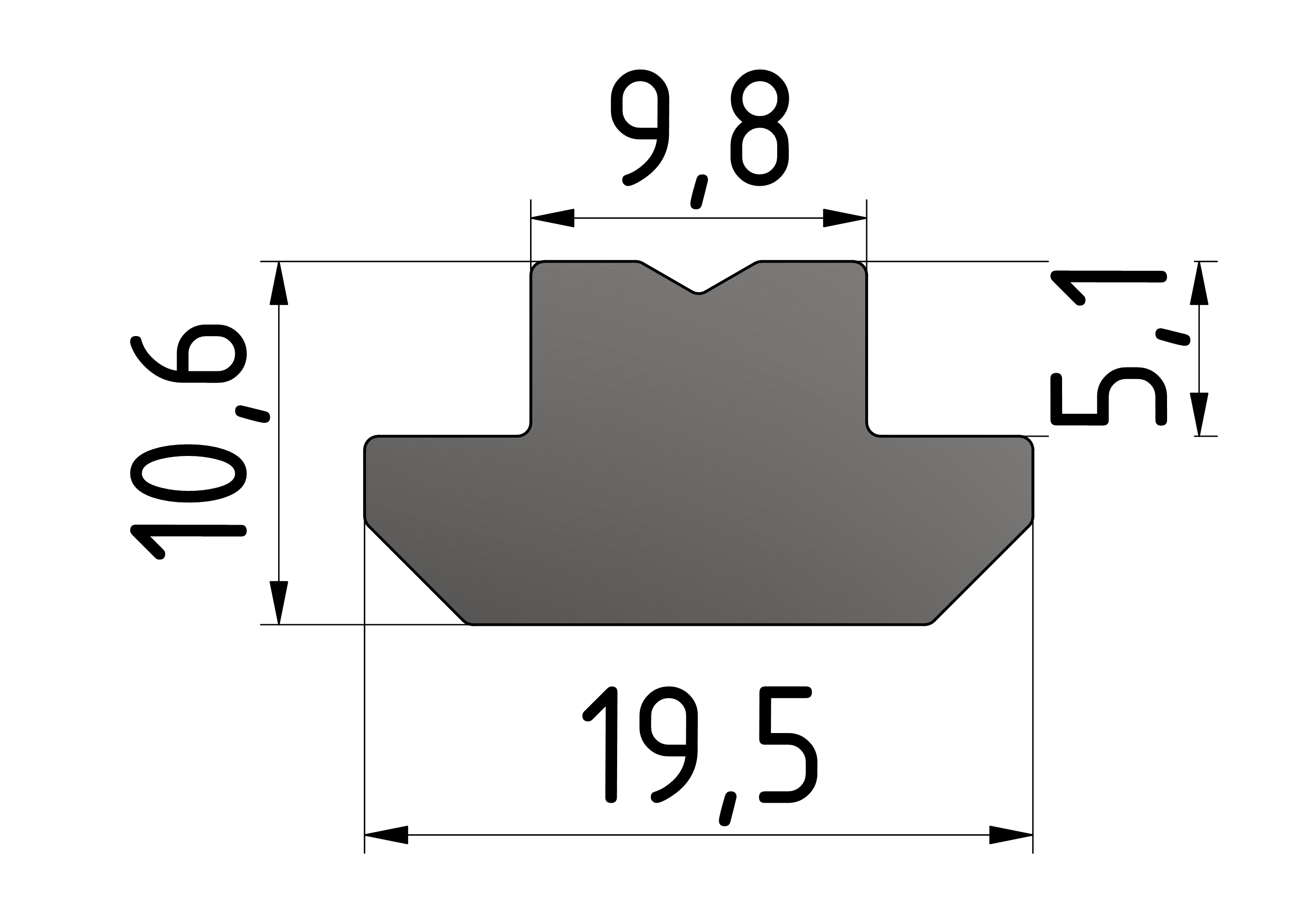 Nutensteinprofil schwer, verzinkt-10