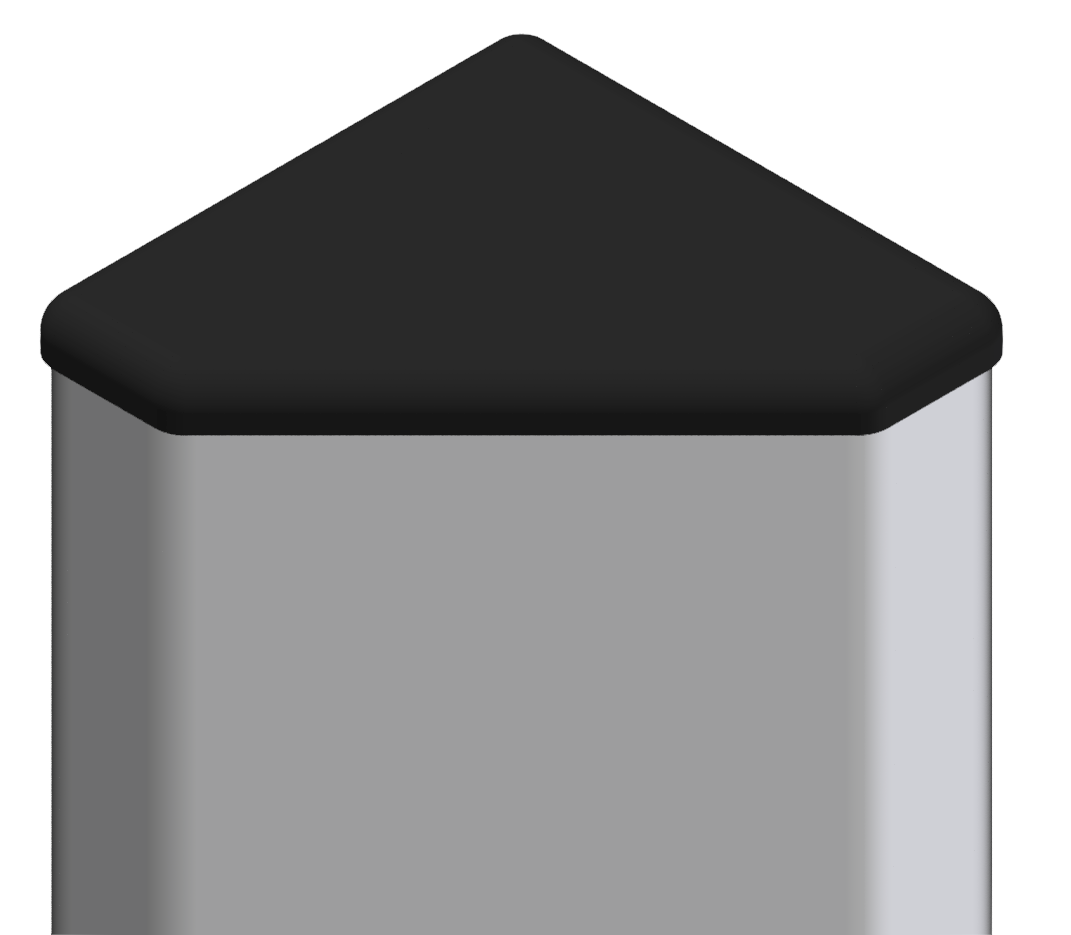 Abdeckkappe 6 30x30-45°, schwarz