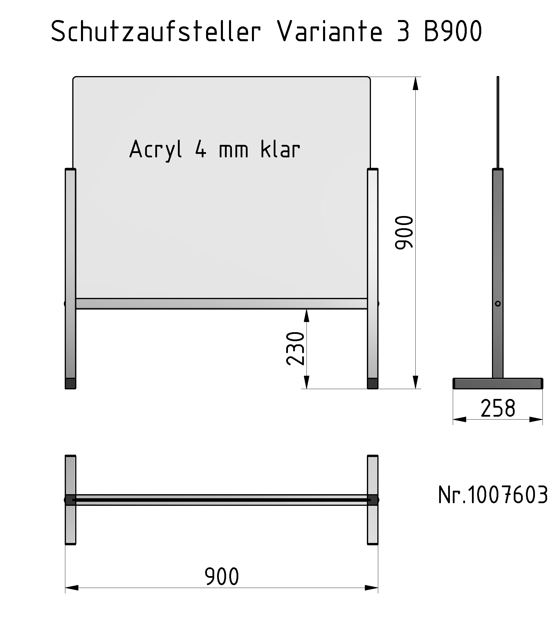 Schutzaufsteller Variante 3