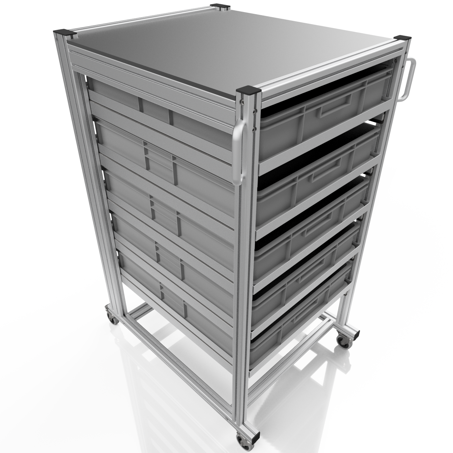 Eurobox 60x40x22 Cm - Contenitore Impilabile In PP, Argento, Con Zollstock In Omaggio - Foto 7