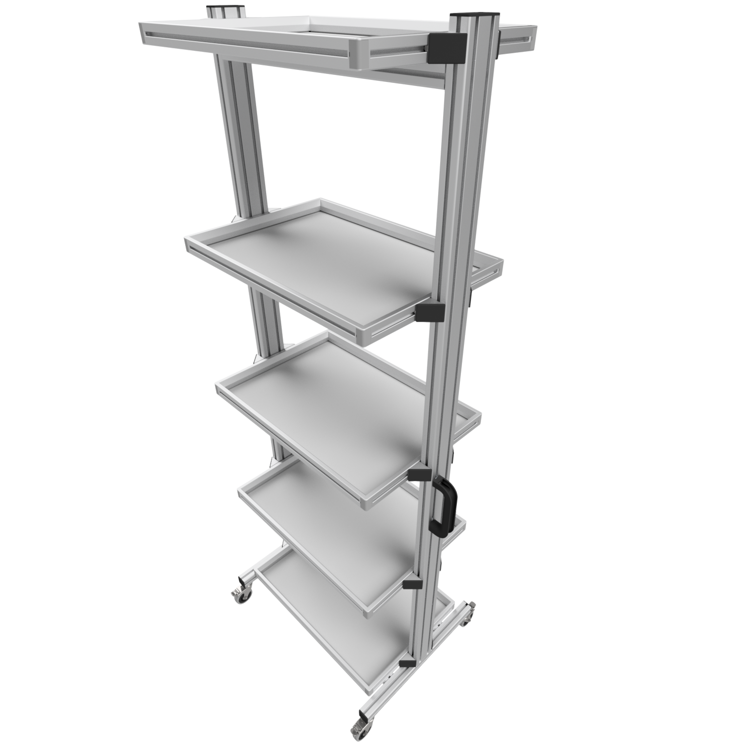 Systemwagen für Eurobehälter 60 x 40 H 200 cm ohne Auszug 