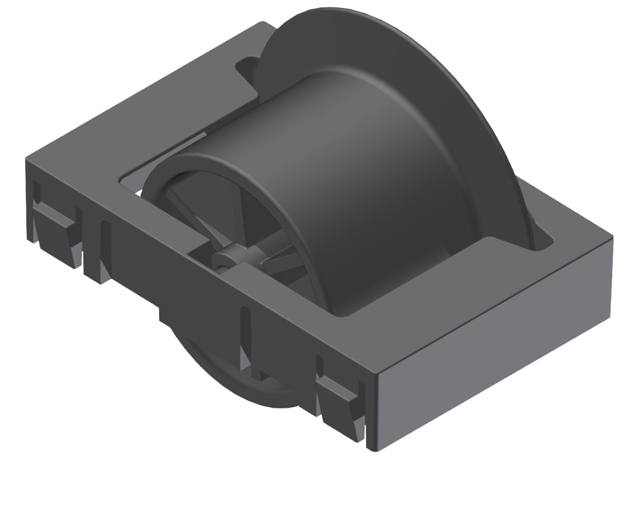 Rolleneinsatz D30 mit Bordscheibe ESD, schwarz ähnlich RAL 9005