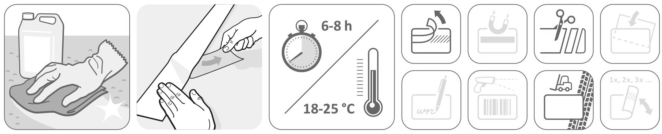 Bodenmarkierung L-Form 50 - gelb