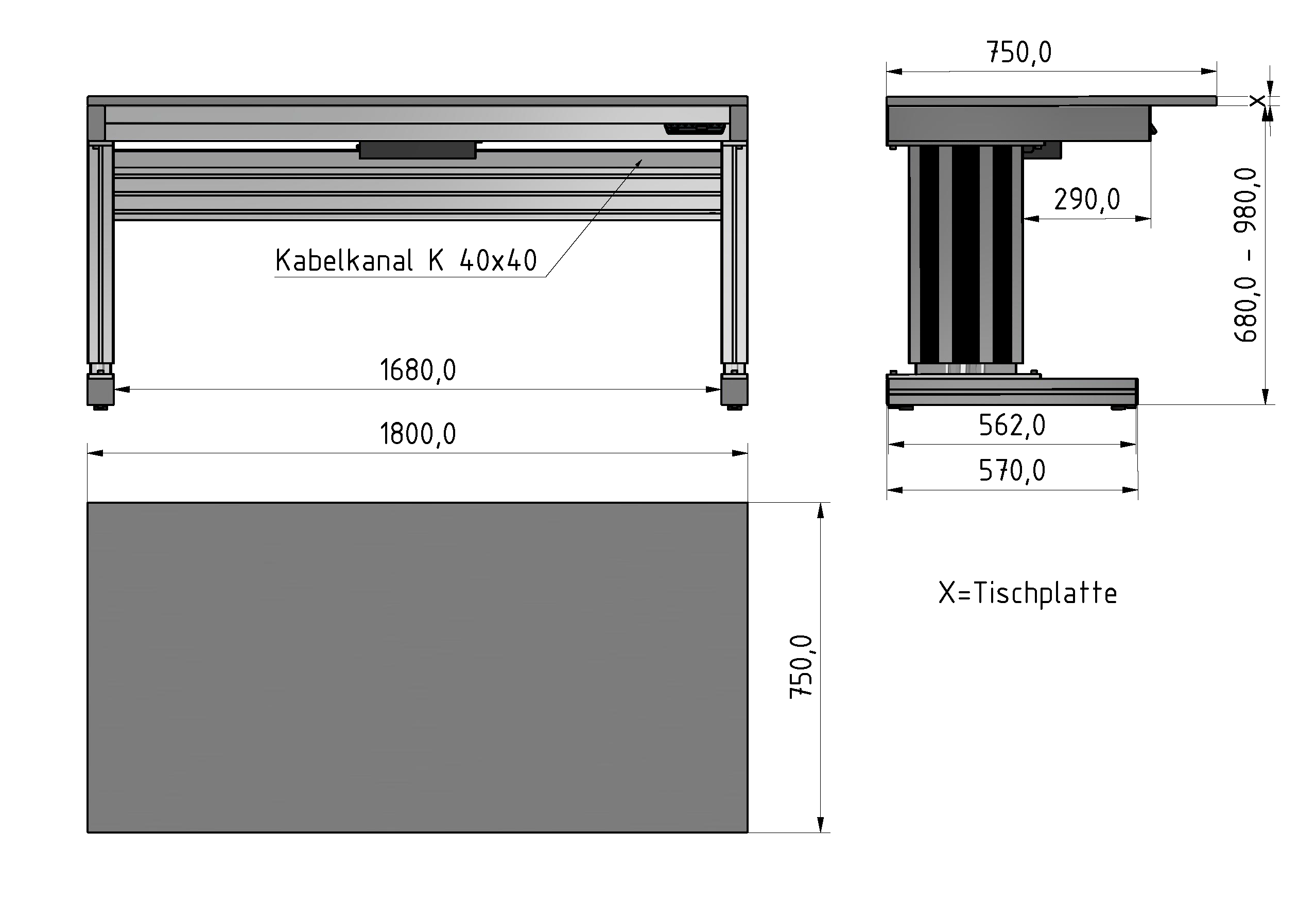 C Line ergo worktable