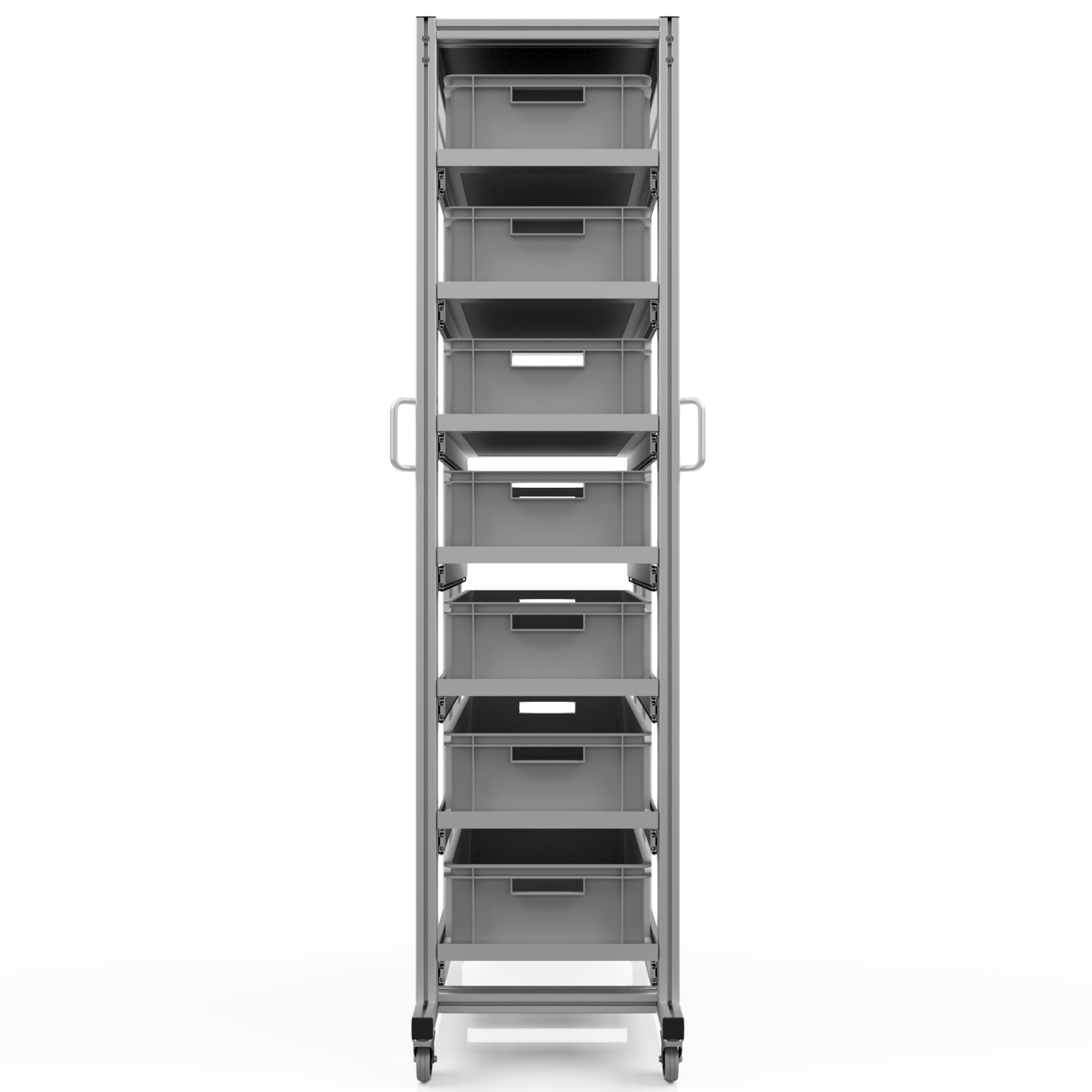 ESD Systemwagen für Eurobehälter 60x40 H 200 cm