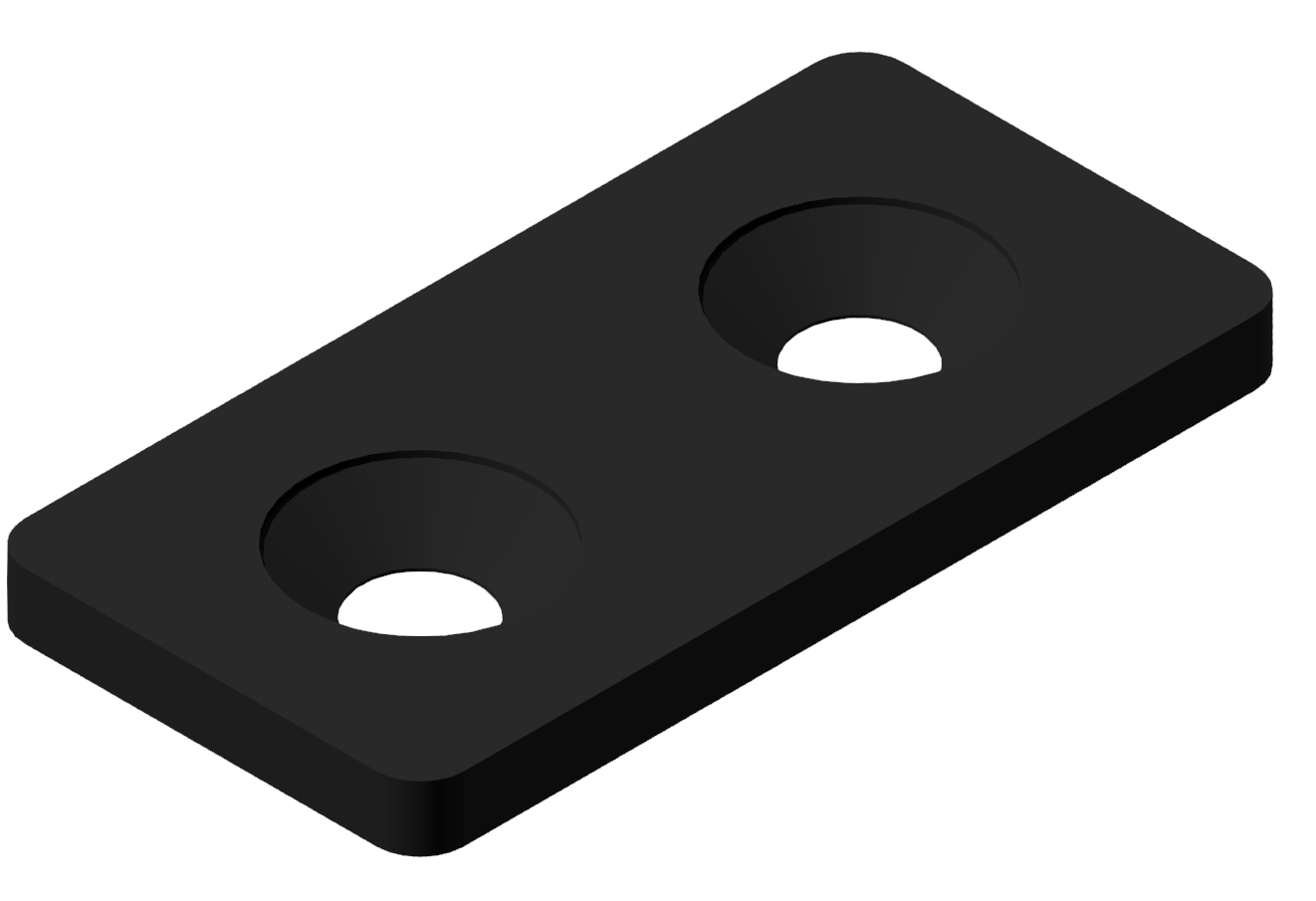 Flat Bracket 5 20, black