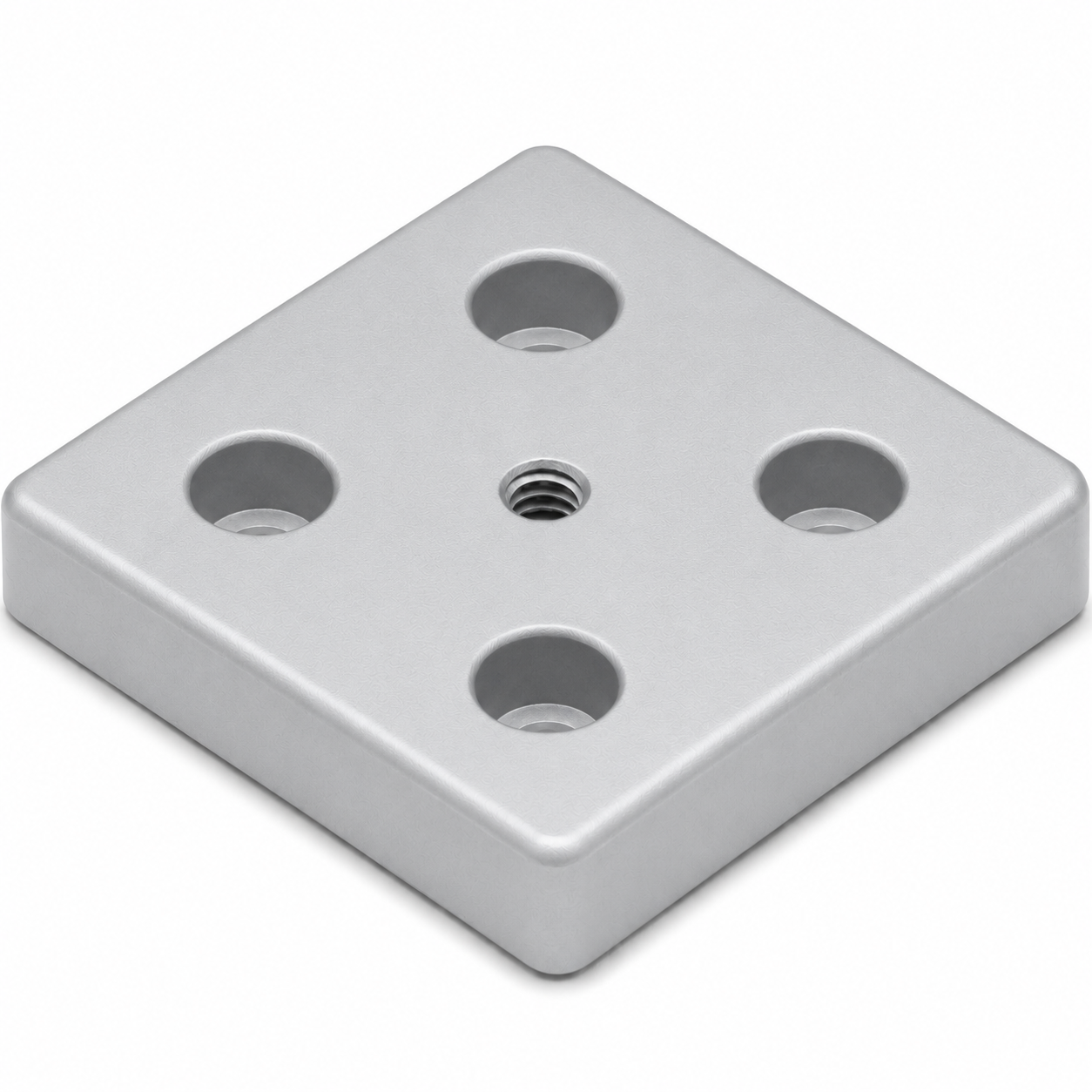 Fußplatte 8 80x80, M8, weißaluminium