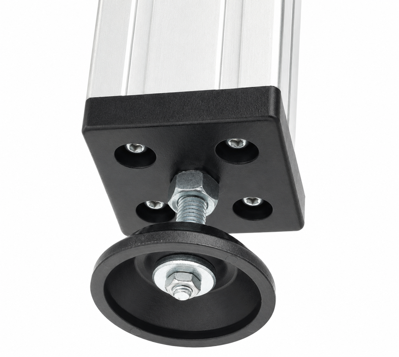 Stellfuß D60, M10x120, schwarz