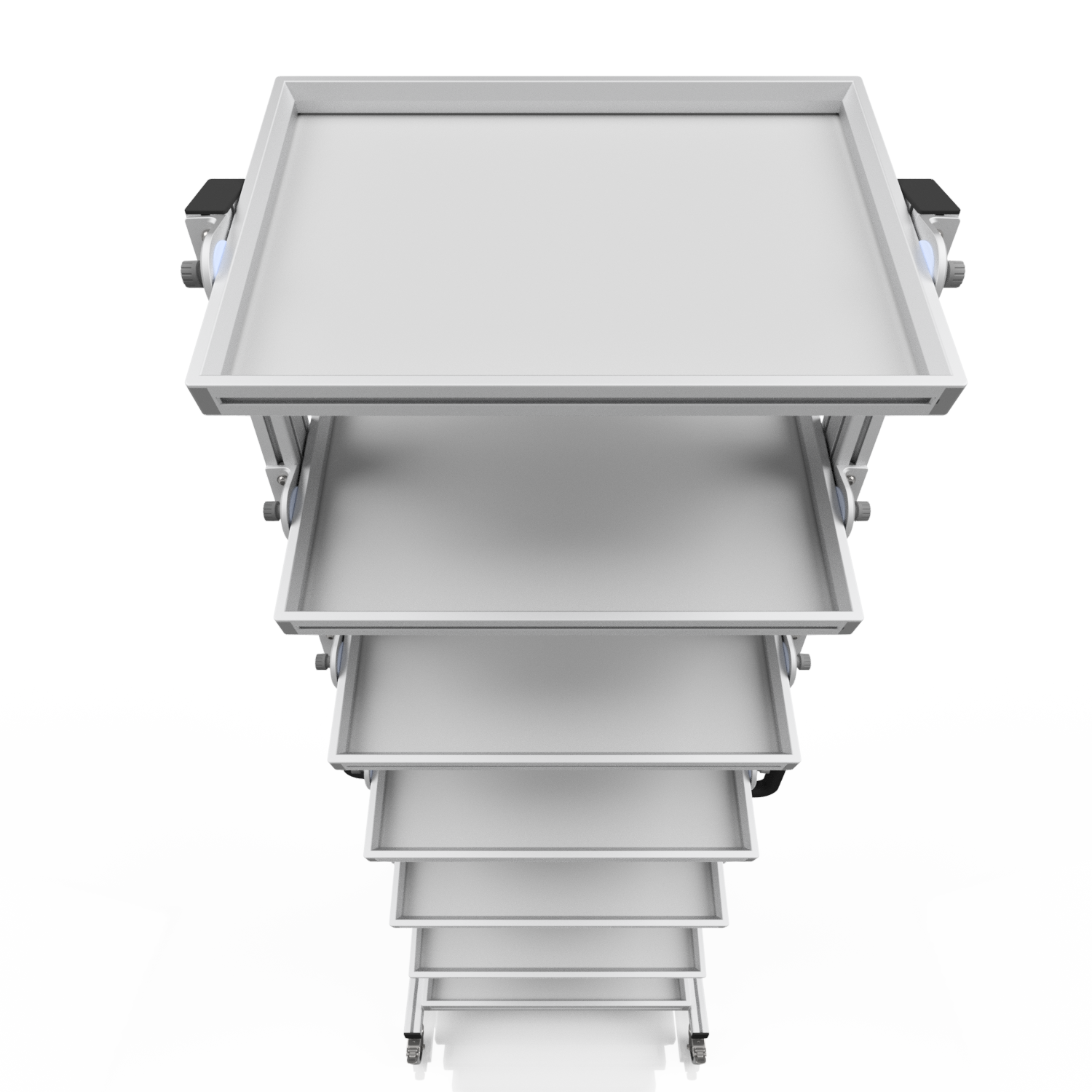 Systemwagen für Eurobehälter 60 x 40 H 200 cm neigbar