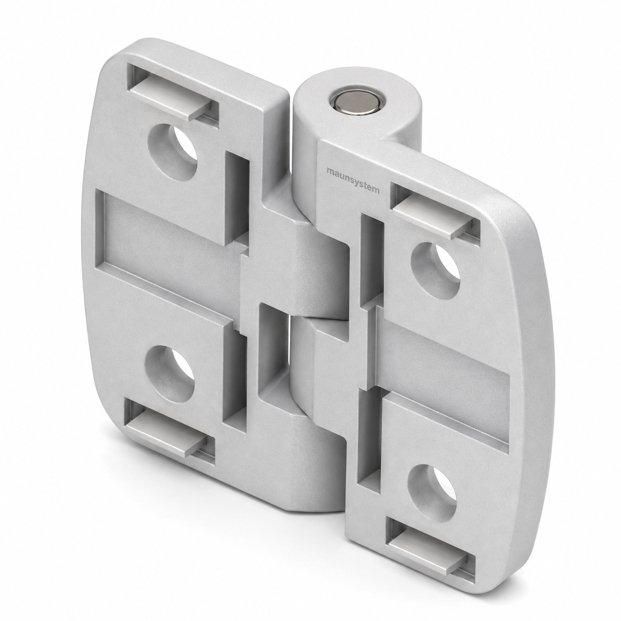 Alu Combi Hinge non detachable 30x30 Al, white aluminium-8