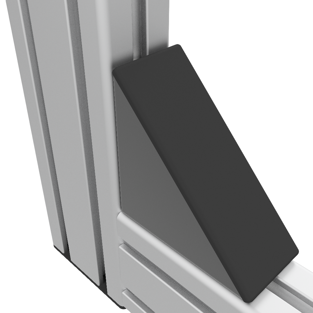 Winkelsatz 8 80x80, komplett schwarz