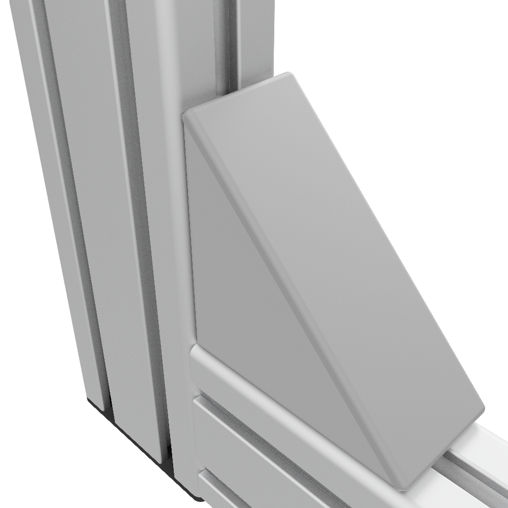 Winkelsatz 8 80x80 mit grauer Abdeckkappe