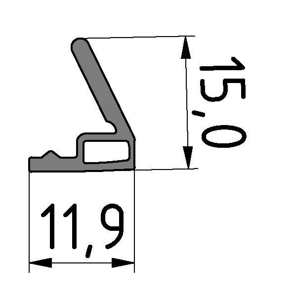 Panel-Fixing Strip D30 8-10mm, grey