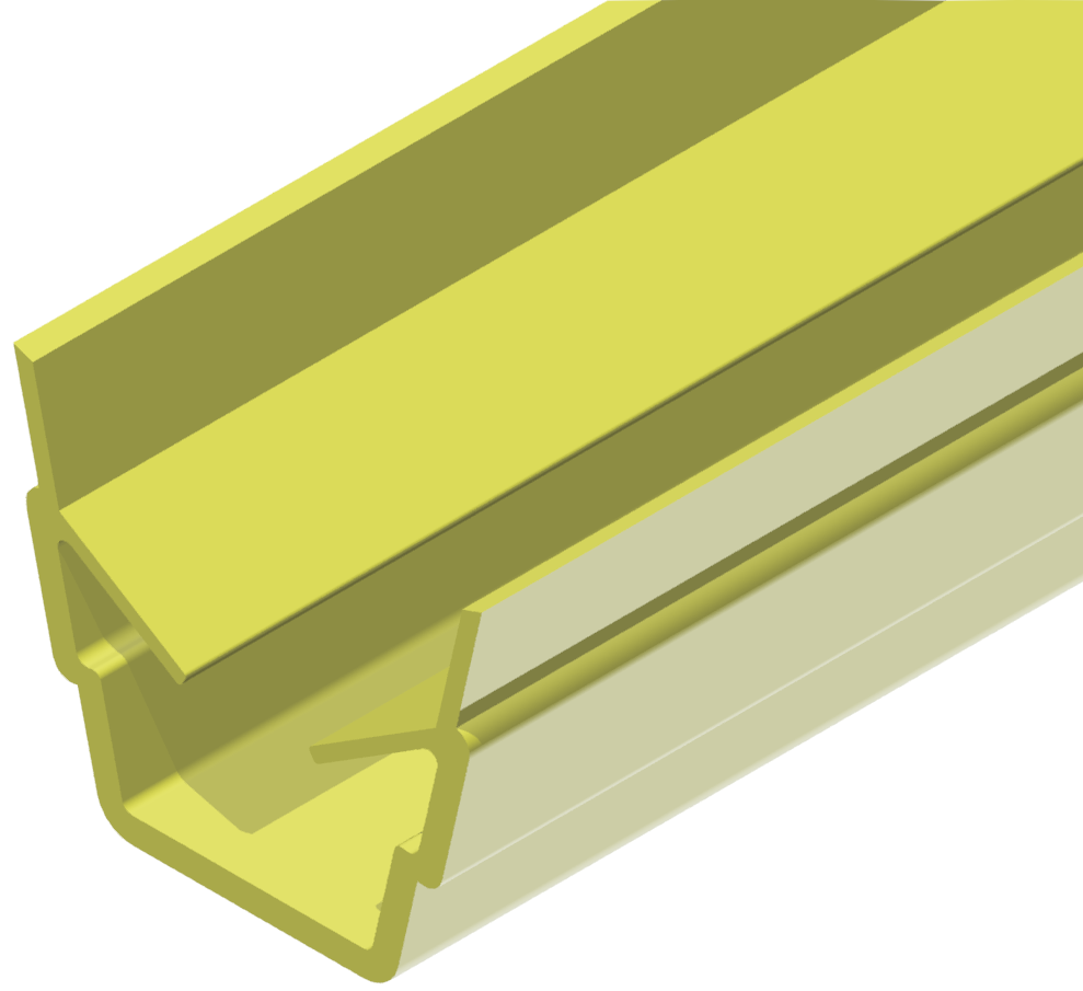 Abdeck- und Einfassprofil 8, gelb