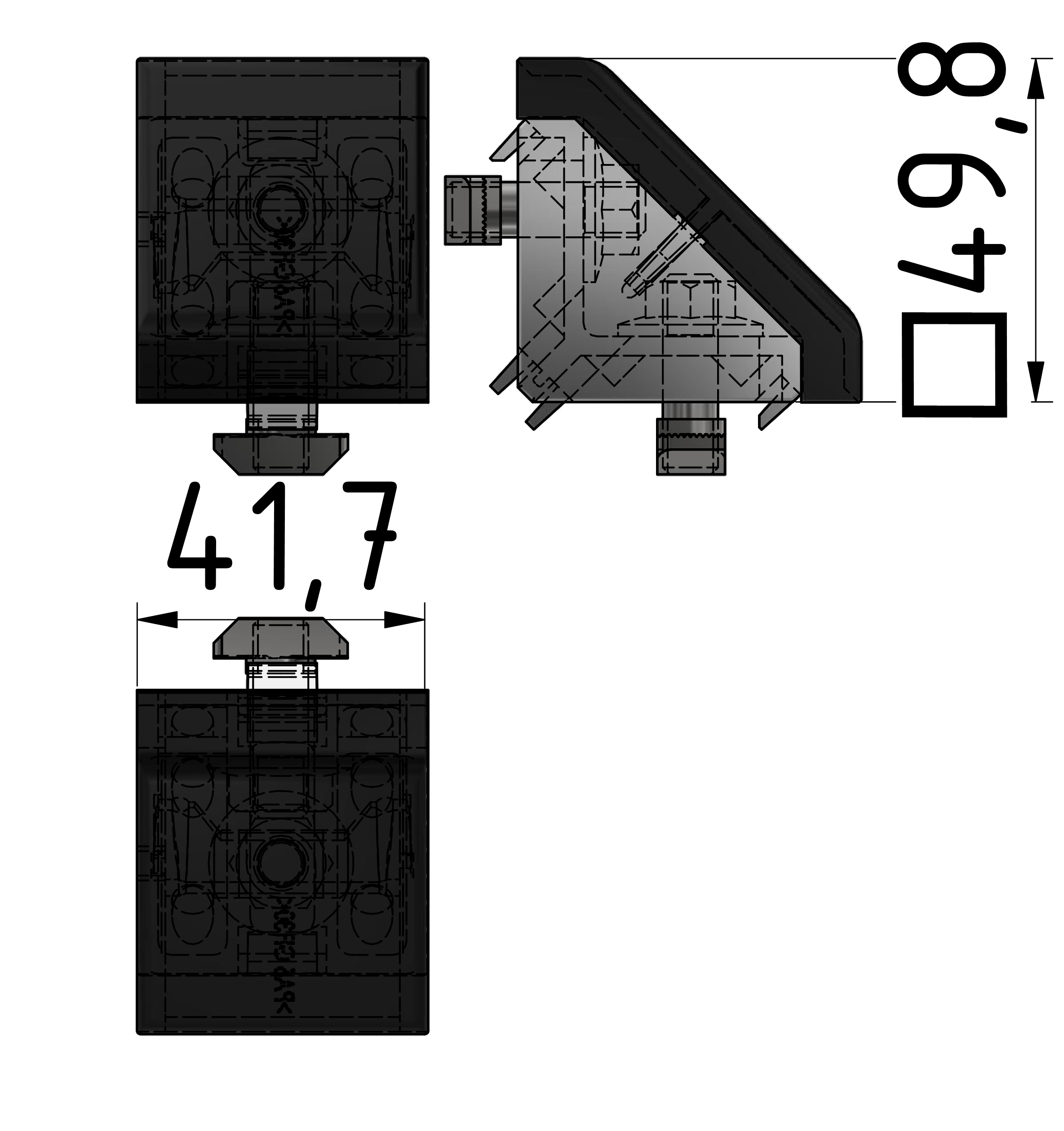 Angle Bracket Set 45x45 - 10