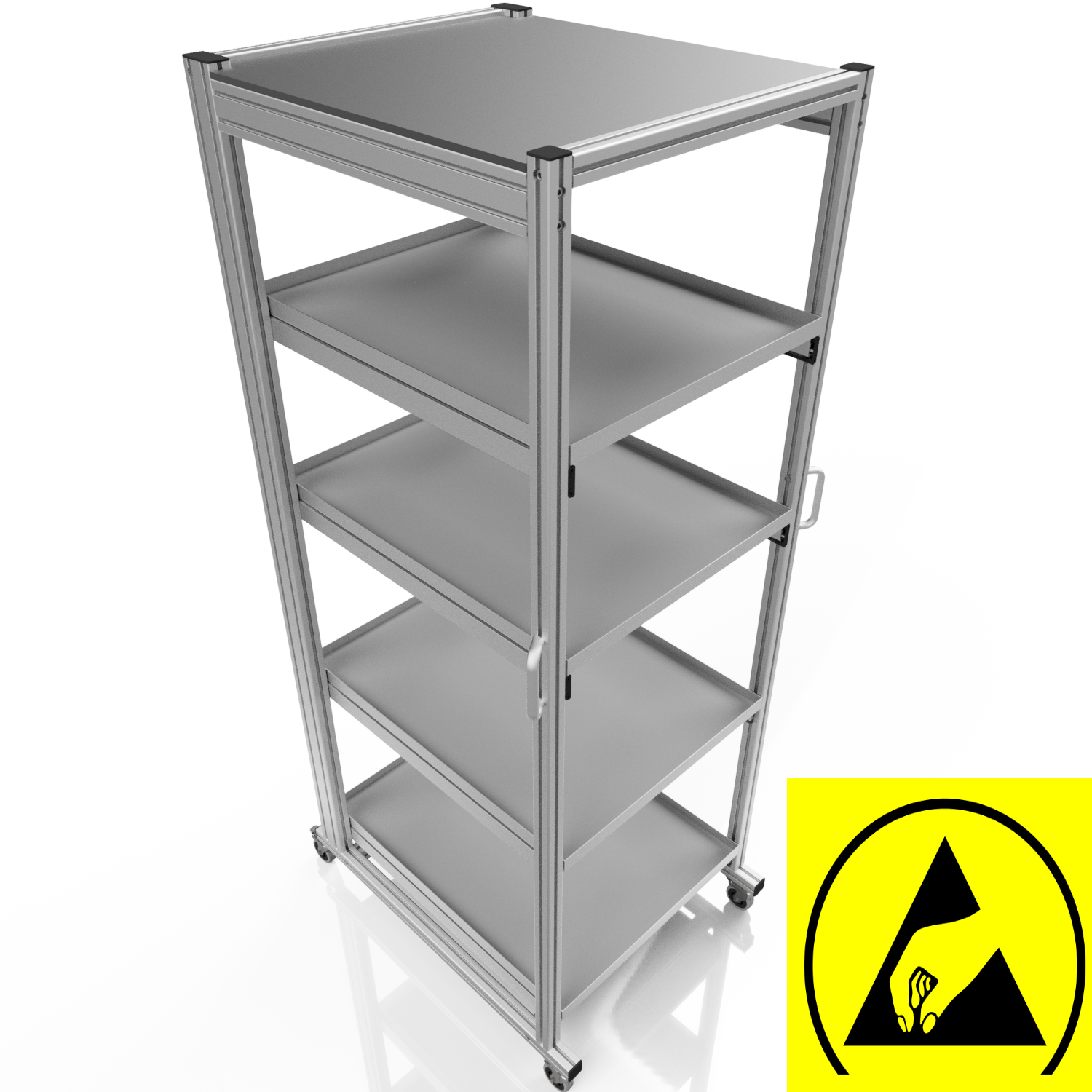 ESD Systemwagen für Eurobehälter 80x60 H 200 cm