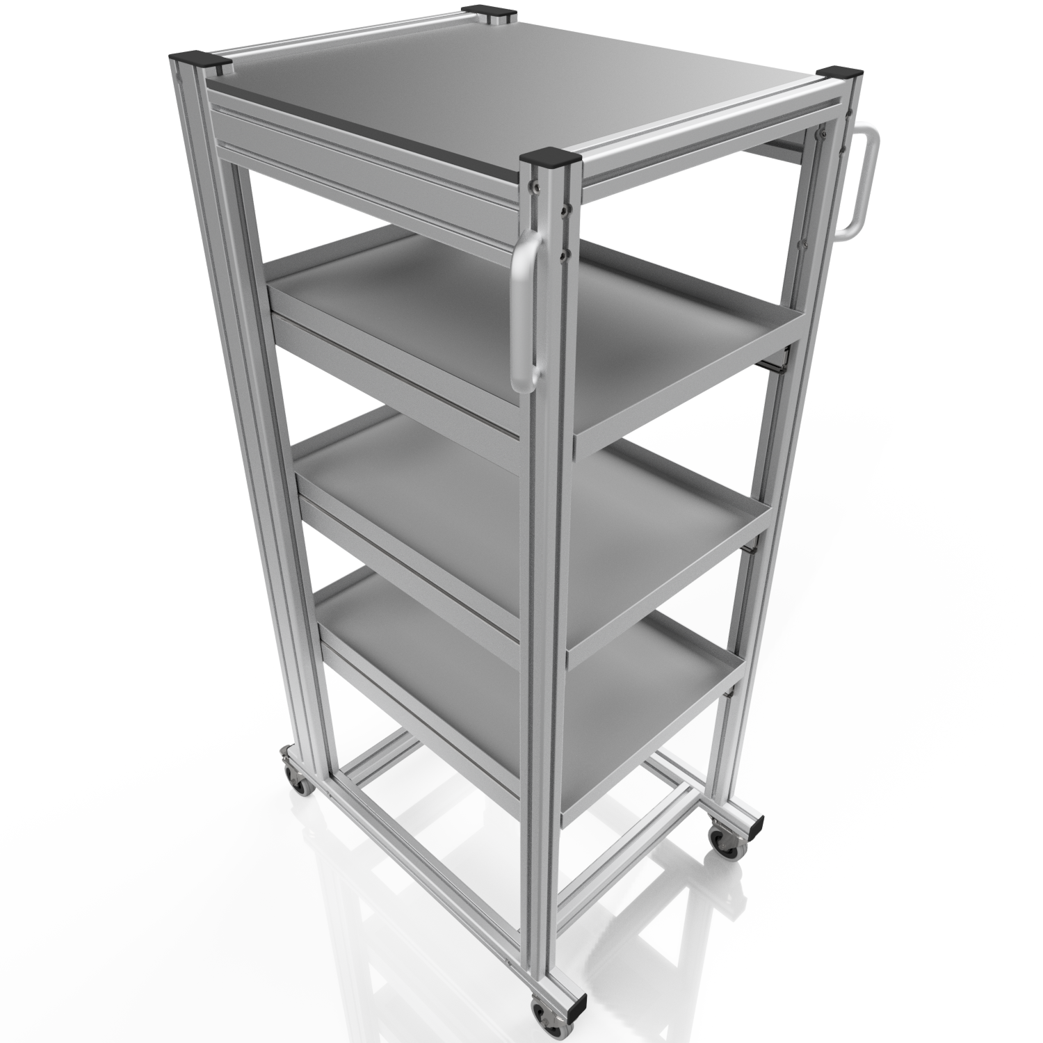 Systemwagen für Eurobehälter 60x40 H 134 cm