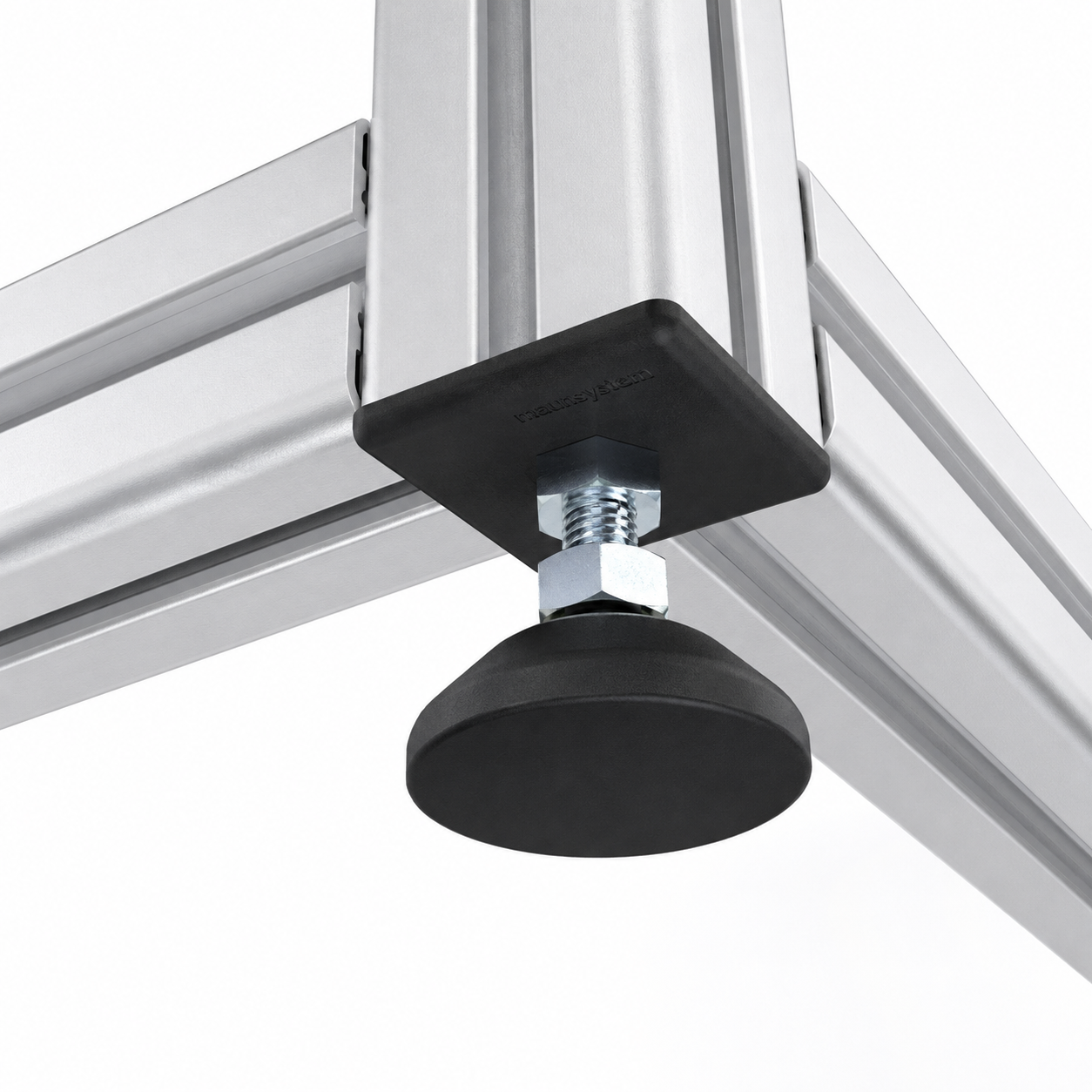 Fuß-Abdeckkappe 8 40x40 leicht, schwarz