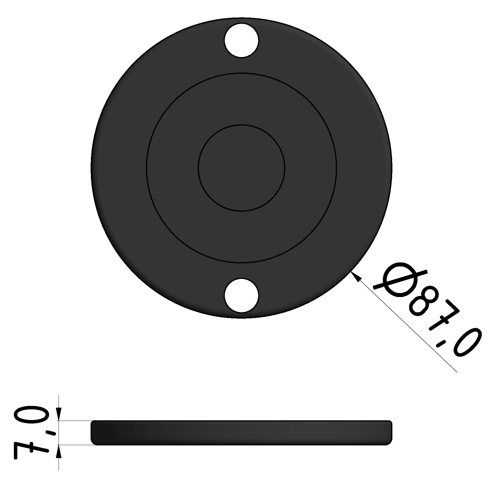 Anti Slip Plate A D100, black