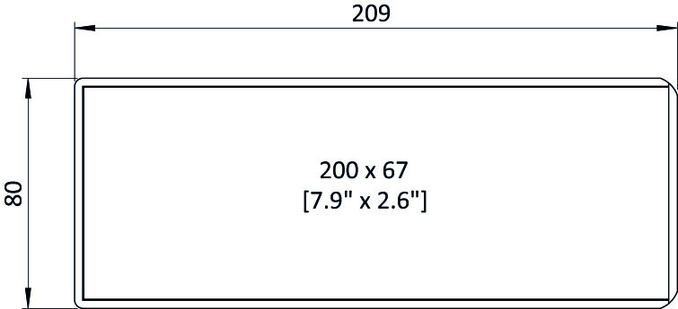 Seitlich offene KANBAN Hülle 200 x 67 - transparent
