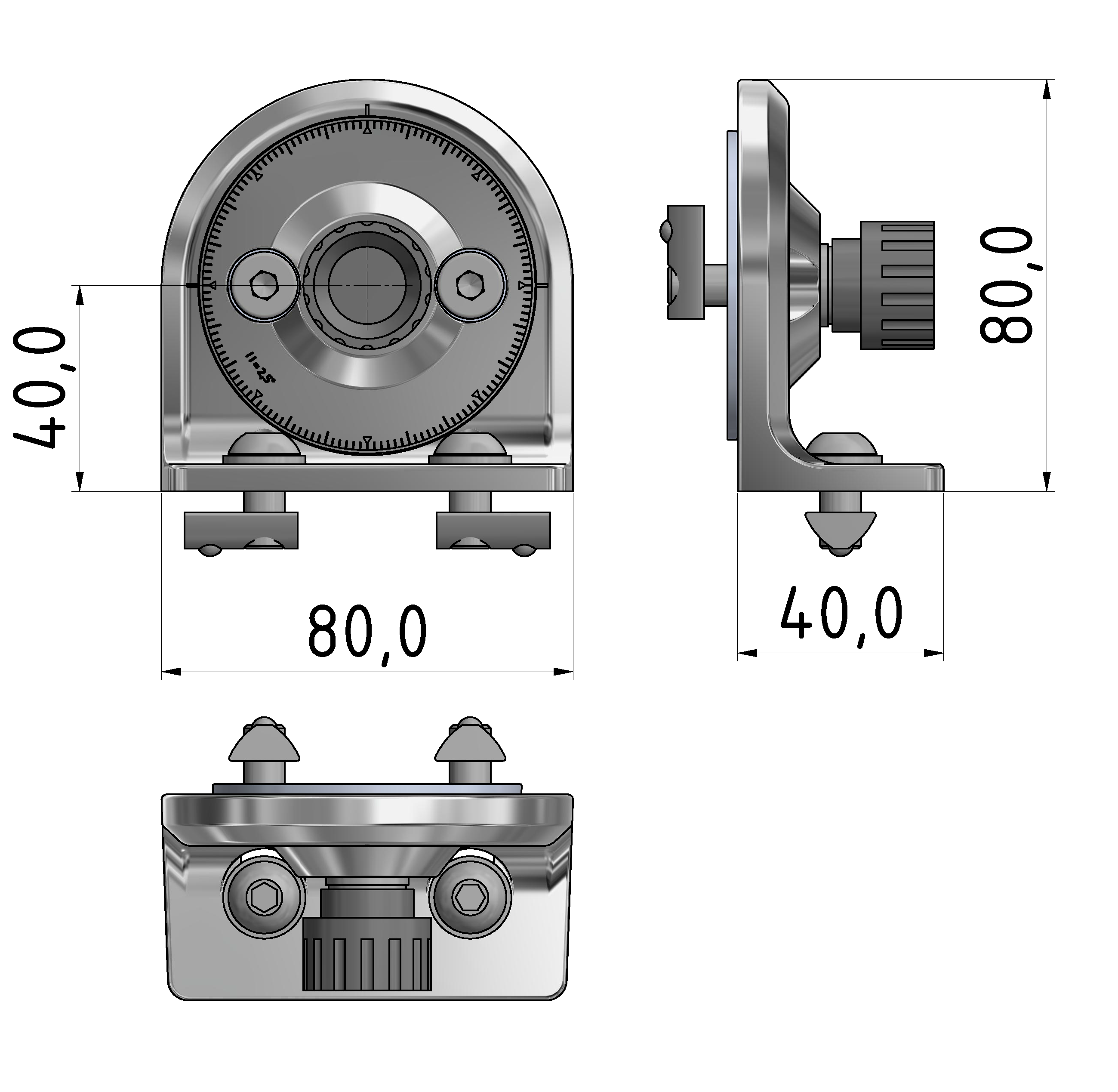 Angle Locking Bracket 8 80x40