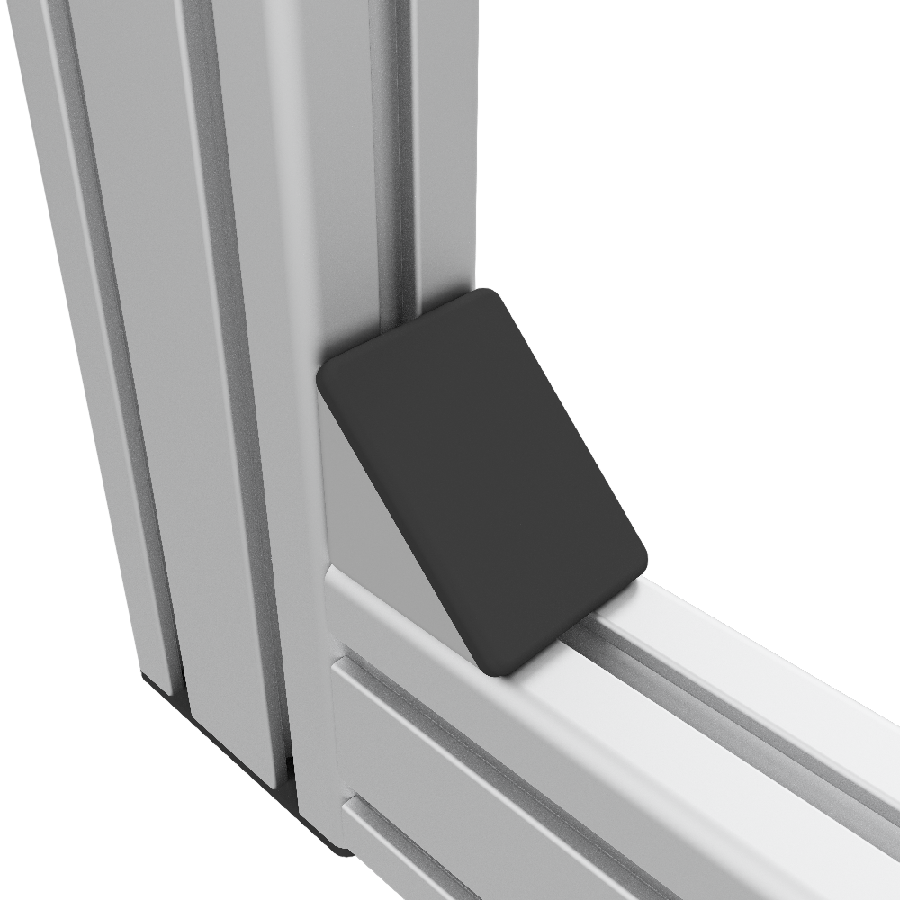 Winkelsatz 8 40x40 mit schwarzer Abdeckkappe