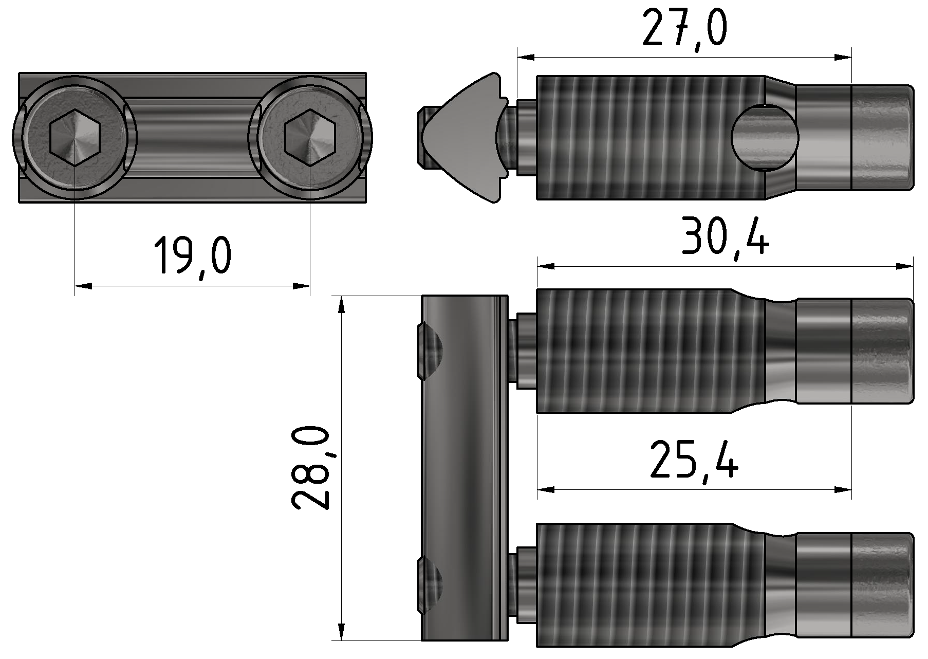 Automatik-Verbindungssatz 6 30, verzinkt