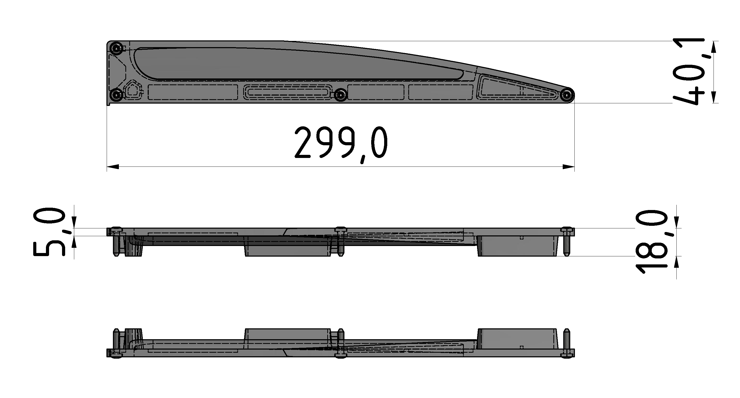 Regalboden-Abdeckkappensatz 300, grau-8