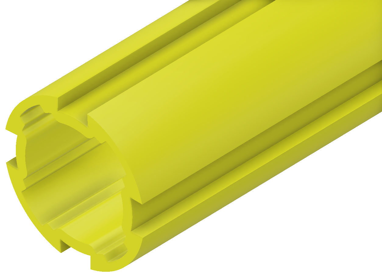 Profilrohr D30, gelb ähnlich RAL 1021