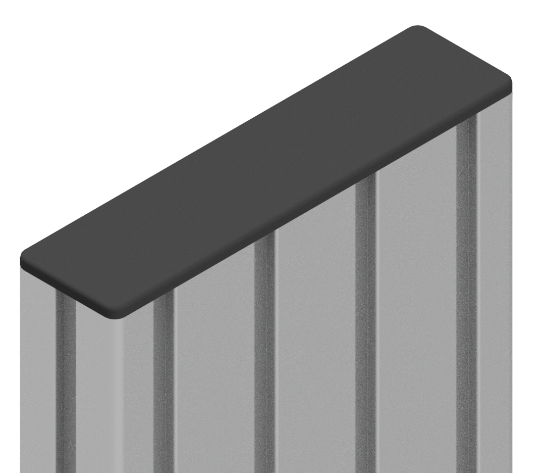 Abdeckkappe 8 160x40, schwarz