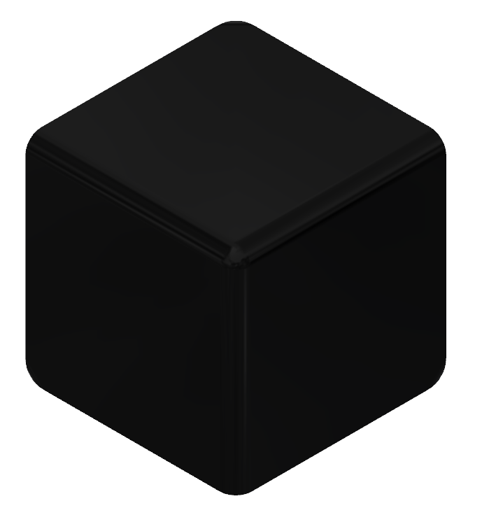 Verbinder-Abdeckkappe 5 20x20x20, schwarz Verbinder-Abdeckkappe 5 20x20x20, schwarz