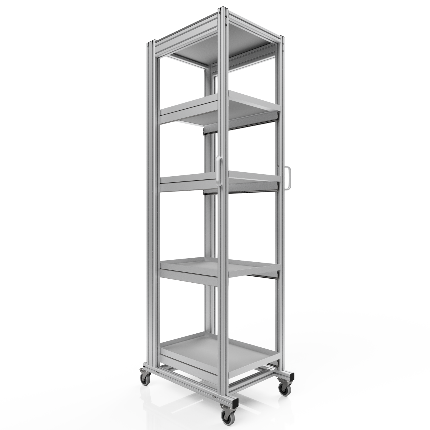 Systemwagen für Eurobehälter 60x40 H 200 cm